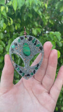Load and play video in Gallery viewer, Malachite Orgone Energy Alien Pendant
