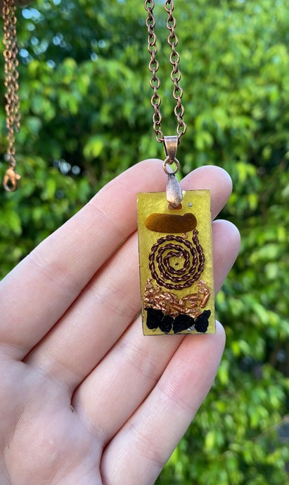 Tigers Eye EMF Protection Orgone Pendant - Gifts of Isis